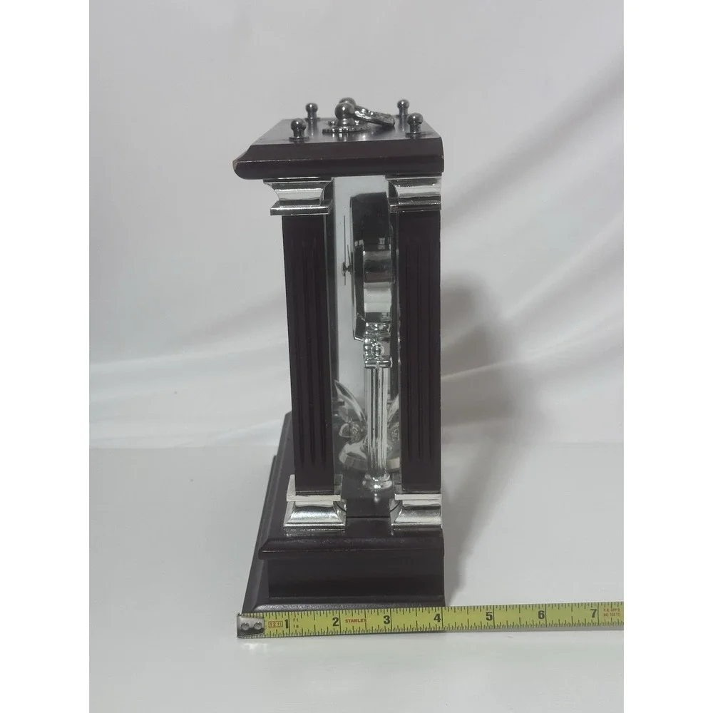 wallace silversmith carriage mantle quartz battery operated clock